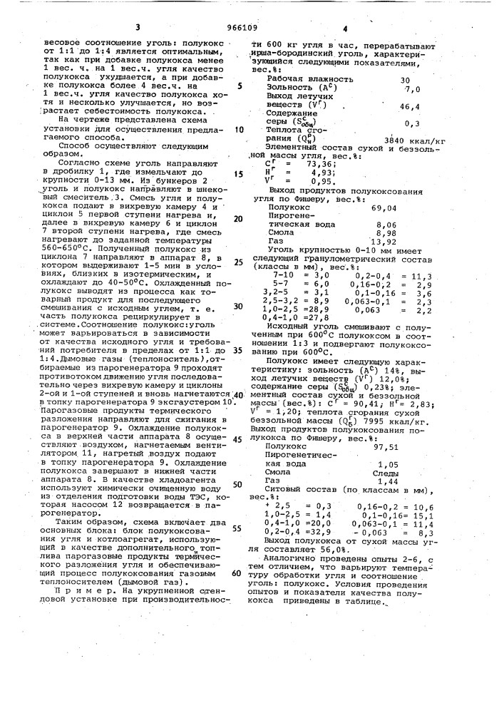 Способ термической обработки угля (патент 966109)