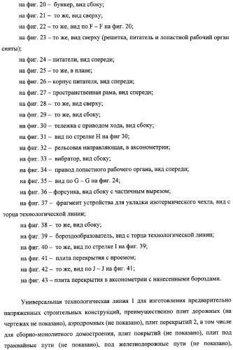 Универсальная технологическая линия для изготовления предварительно напряженных строительных конструкций, строительная конструкция и плита перекрытия, изготовленные на этой технологической линии (патент 2311290)