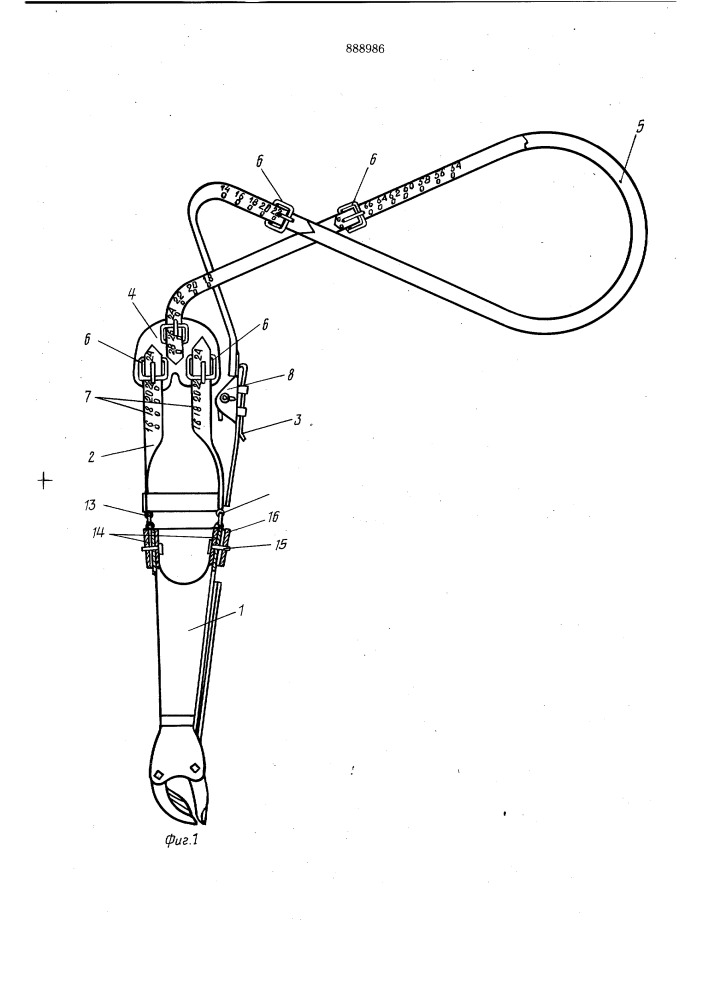 Устройство для определения параметров крепления протезов верхних конечностей (патент 888986)