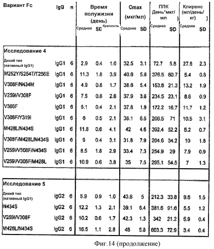 Варианты fc с измененным связыванием c fcrn (патент 2529951)
