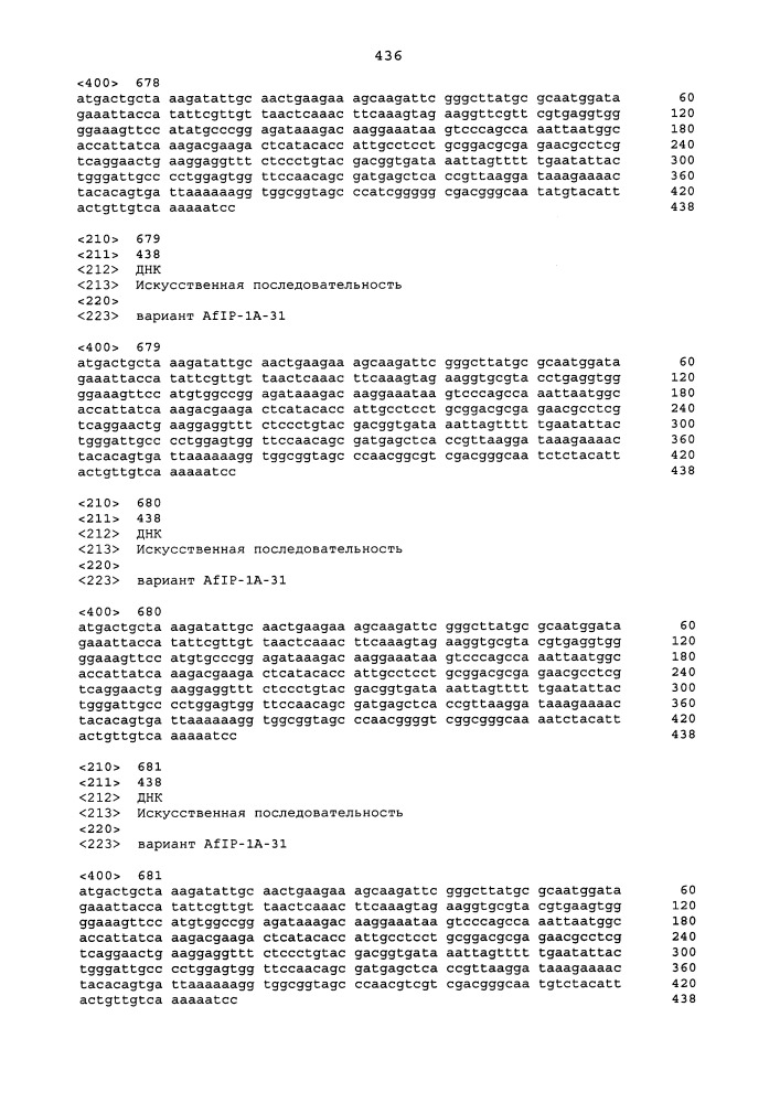 Новые инсектицидные белки и способы их применения (патент 2666914)