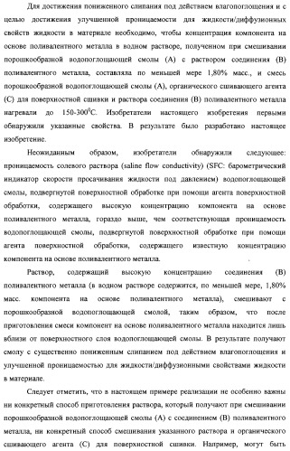 Водопоглощающая композиция на основе смол, способ ее изготовления (варианты), поглотитель и поглощающее изделие на ее основе (патент 2333229)