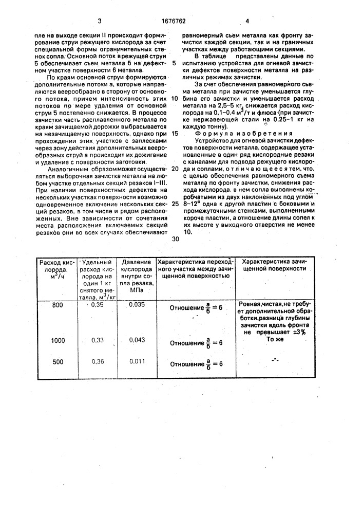 Устройство для огневой зачистки дефектов поверхности металла (патент 1676762)