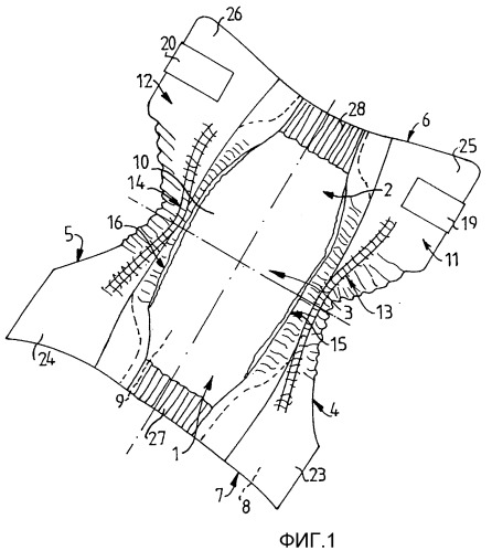 Поглощающее изделие, содержащее поглощающую структуру, содержащую деформируемый слой (патент 2363434)