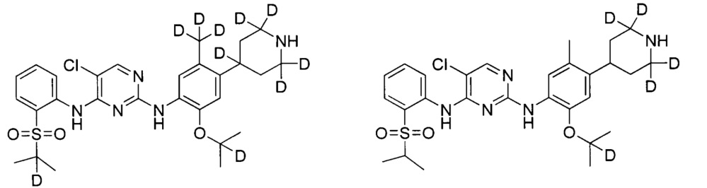 Дейтерированные диаминопиримидиновые соединения и фармацевтические композиции, содержащие такие соединения (патент 2632907)