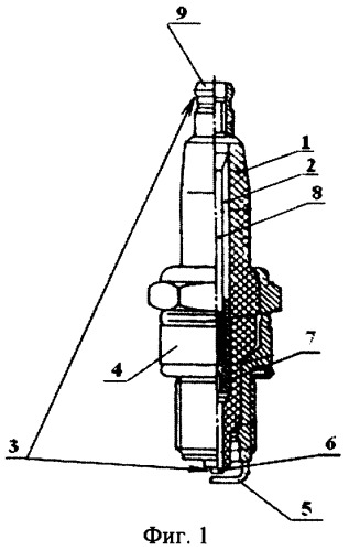 Свеча зажигания (варианты) (патент 2322743)