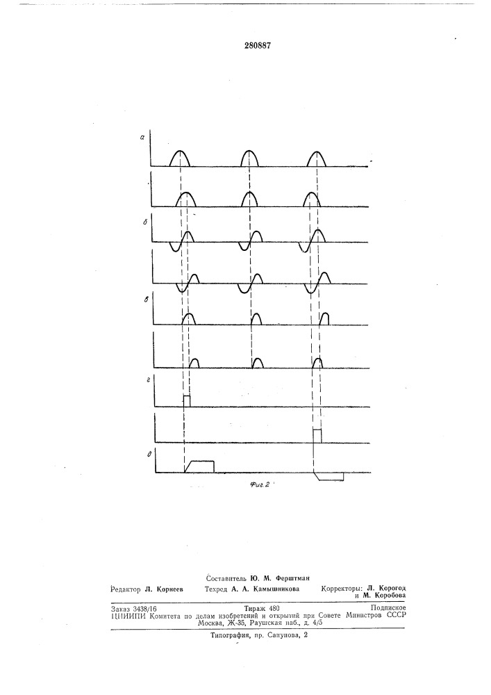 Фотоэлектрическое устройство для регистрации совмещения штрихов шкал (патент 280887)