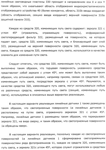 Координатный датчик, электронное устройство, отображающее устройство и светоприемный блок (патент 2491606)