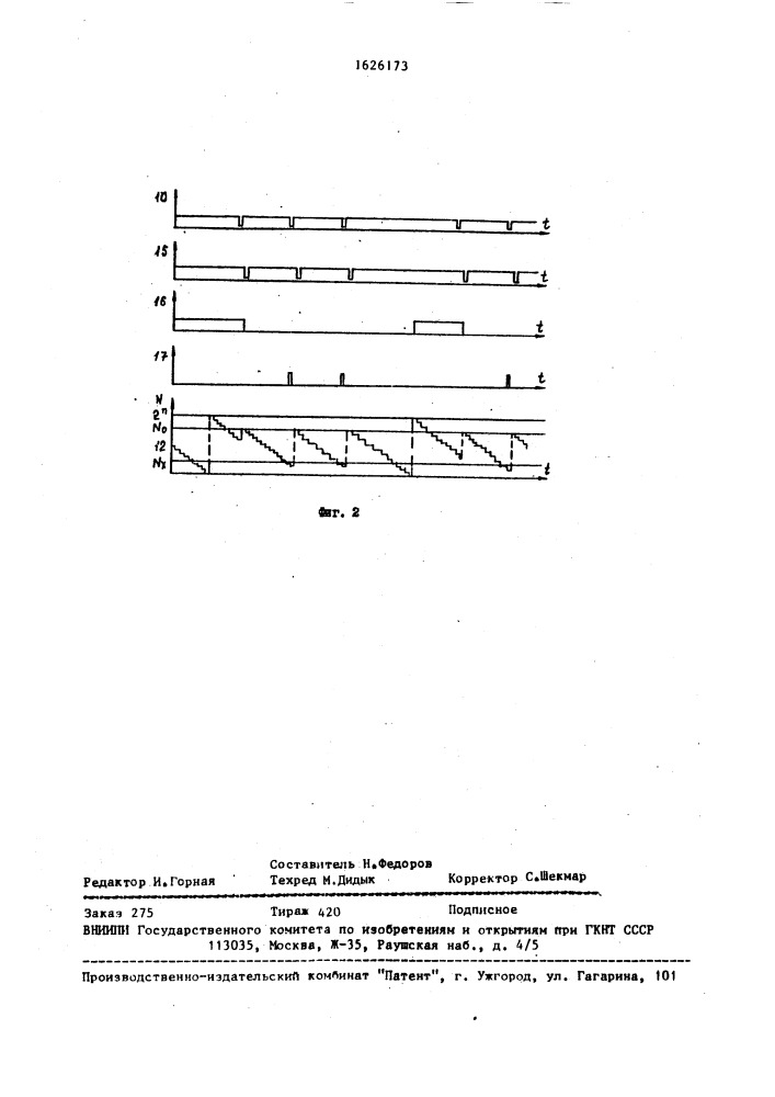 Цифровой частотомер мгновенных значений (патент 1626173)