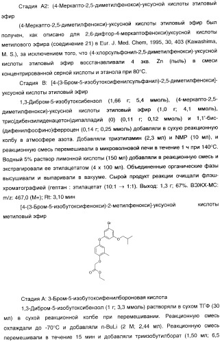 Феноксиуксусные кислоты в качестве активаторов дельта рецепторов ppar (патент 2412935)