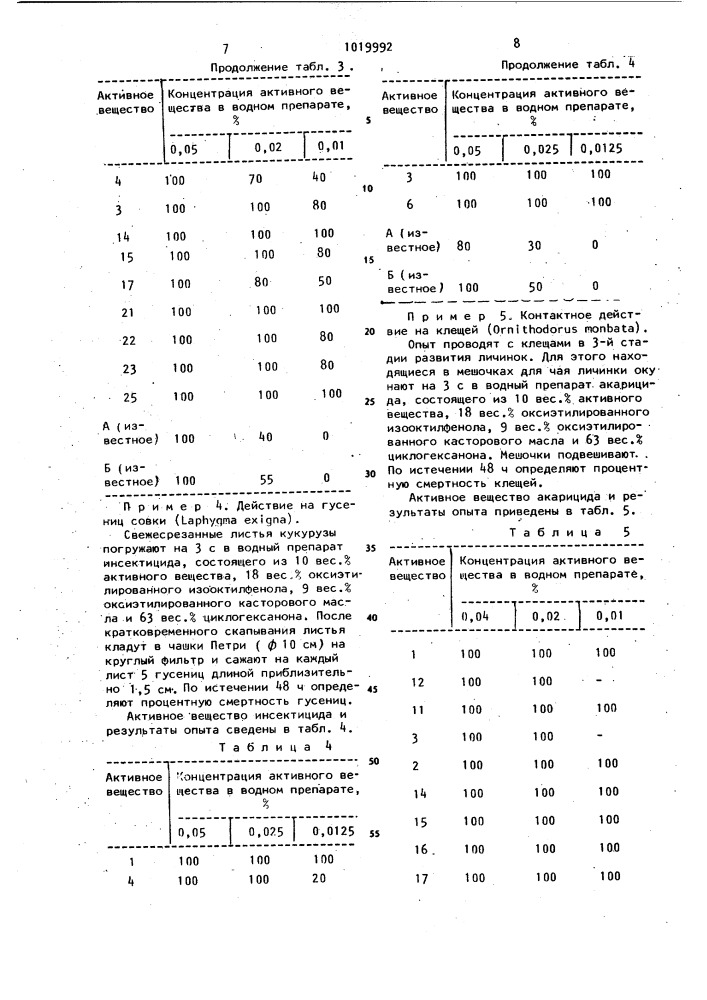 Инсектоакарицидное средство (патент 1019992)