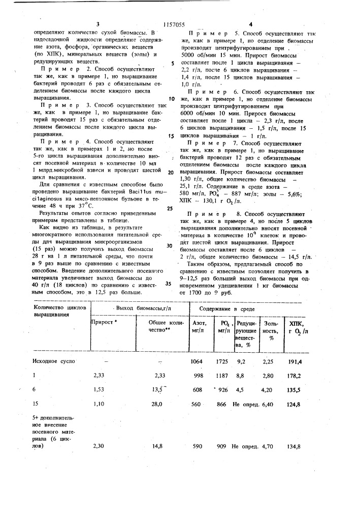 Способ получения биомассы (патент 1157055)