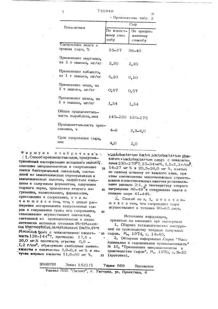 Способ производства сыра "горный" (патент 731948)