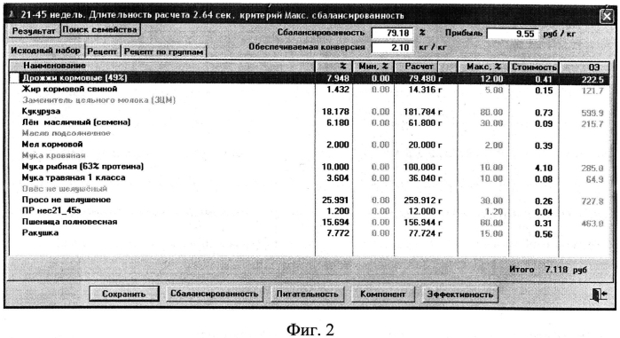 Устройство составления по различным критериям оптимизации близкого к экономически наилучшему кормового рациона и приготовления близкой к экономически наилучшей кормовой смеси для животных и птицы с учетом функций потерь их продуктивности (патент 2553382)