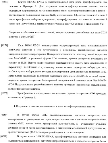 Конструкции слияния и их применение для получения антител с повышенными аффинностью связывания fc-рецептора и эффекторной функцией (патент 2407796)