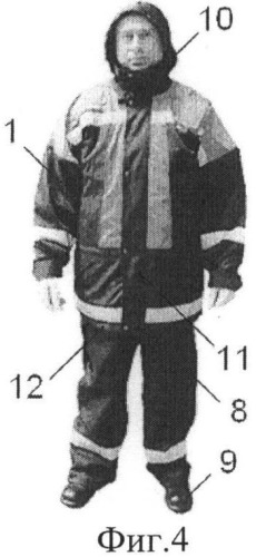 Одежда спасателей, действующих в условиях электромагнитного излучения (патент 2503915)