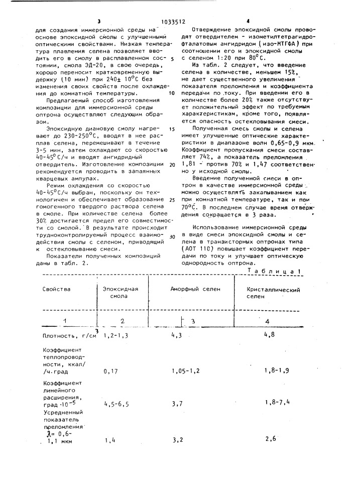 Способ изготовления композиции для иммерсионной среды оптрона (патент 1033512)