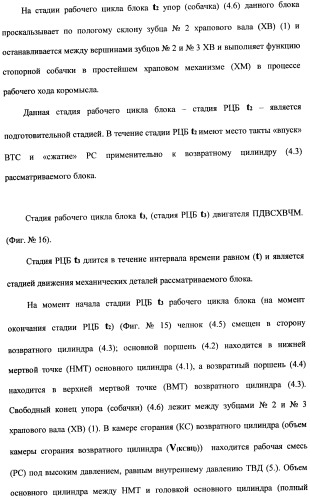 Поршневой двигатель внутреннего сгорания с храповым валом и челночным механизмом возврата основных поршней в исходное положение (пдвсхвчм) (патент 2369758)