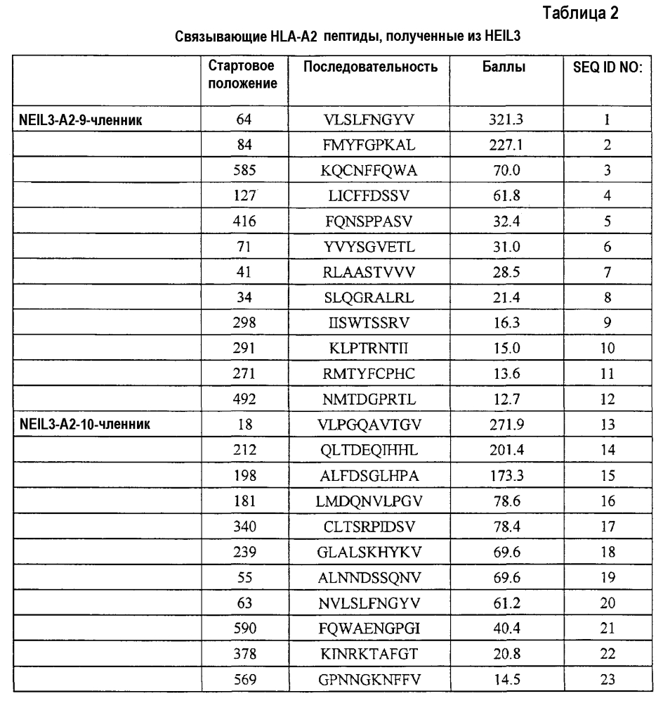 Пептиды neil3 и включающие их вакцины (патент 2600888)