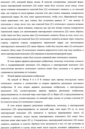 Слоистый блок оптического элемента и способ его изготовления, подсветка и жидкокристаллическое устройство отображения (патент 2421658)