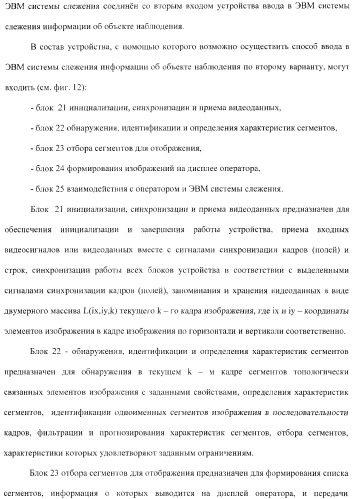 Способ ввода в эвм системы слежения информации об объекте наблюдения и устройство для его осуществления (варианты) (патент 2368952)