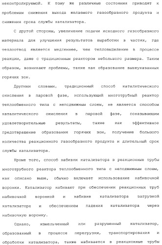 Способ каталитического окисления в паровой фазе и способ получения (мет)акролеина или (мет)акриловой кислоты этим способом (патент 2309936)