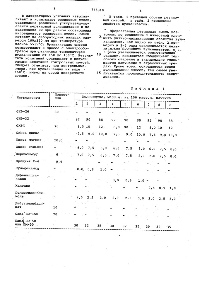 Резиновая смесь на основе фторкаучука (патент 765310)