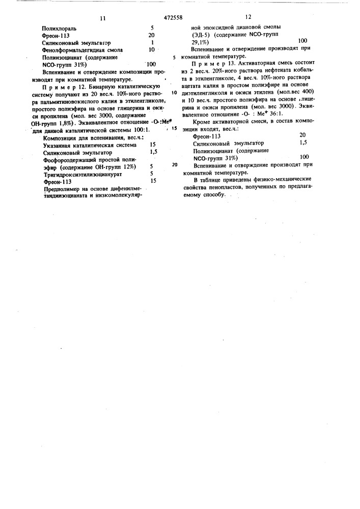 Способ получения изоциануратсодержащих пенопластов (патент 472558)