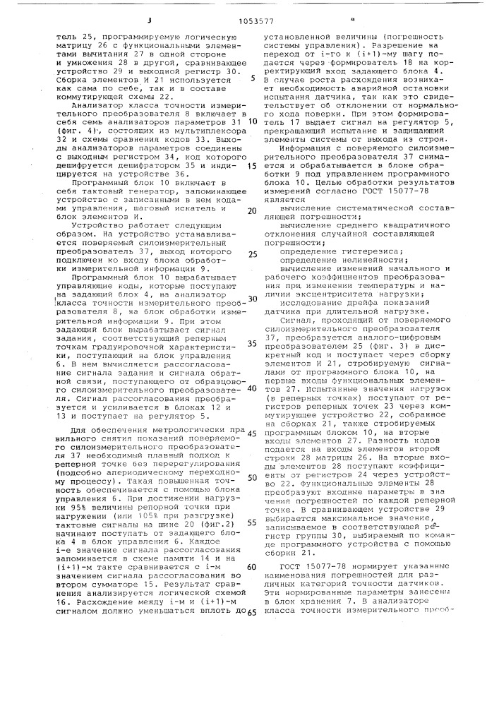 Устройство для поверки силоизмерительных преобразователей (патент 1053577)