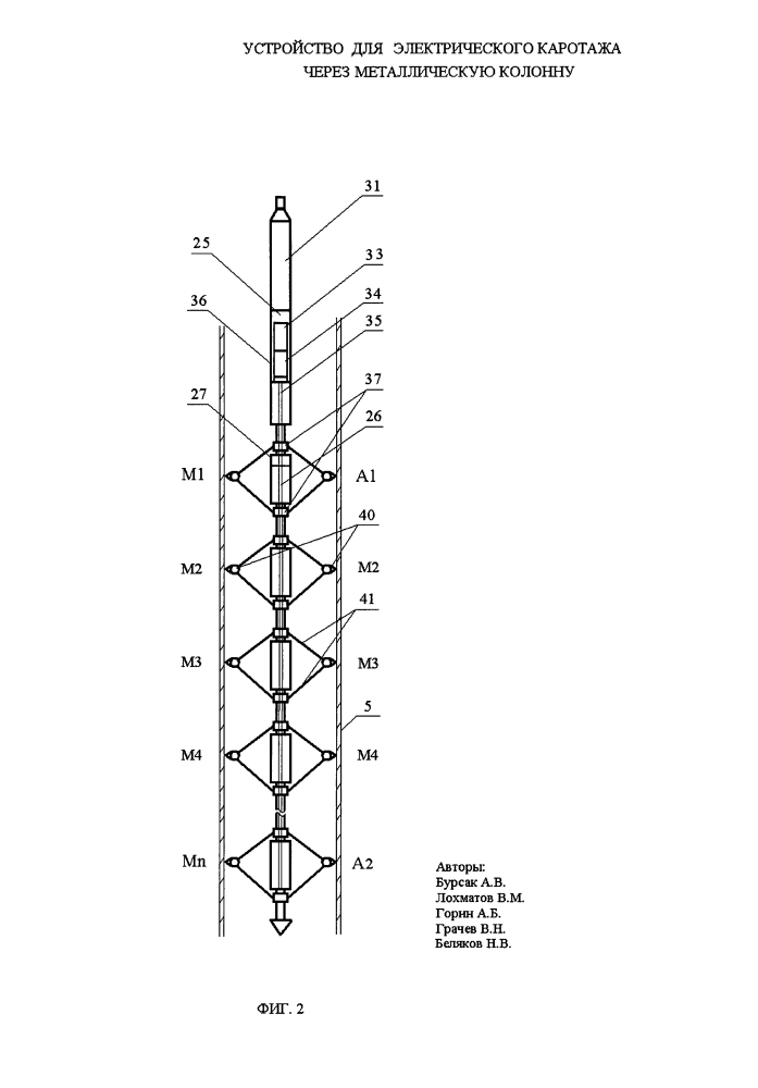 Устройство для электрического каротажа через металлическую колонну (патент 2631099)
