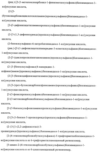 Производные 2-сульфанилбензимидазол-1-илуксусной кислоты в качестве антагонистов crth2 (патент 2409569)