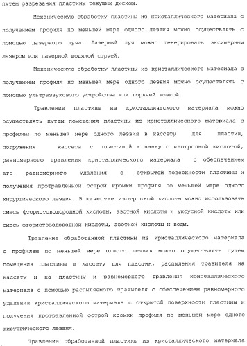 Способ изготовления хирургических лезвий (варианты) (патент 2314905)