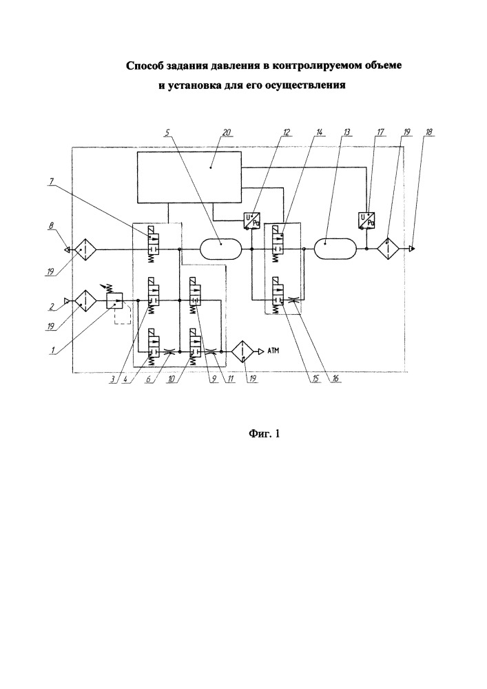 Способ задания давления в контролируемом объеме и установка для его осуществления (патент 2650721)