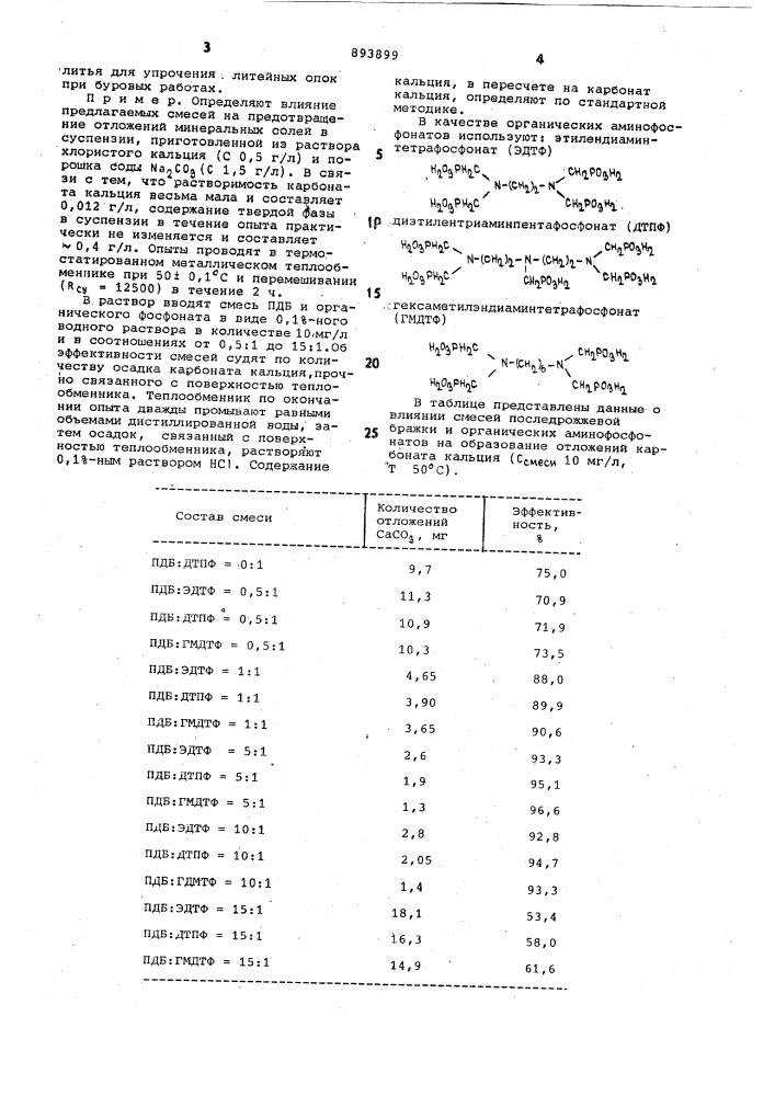 Способ предотвращения образования отложений минеральных солей (патент 893899)