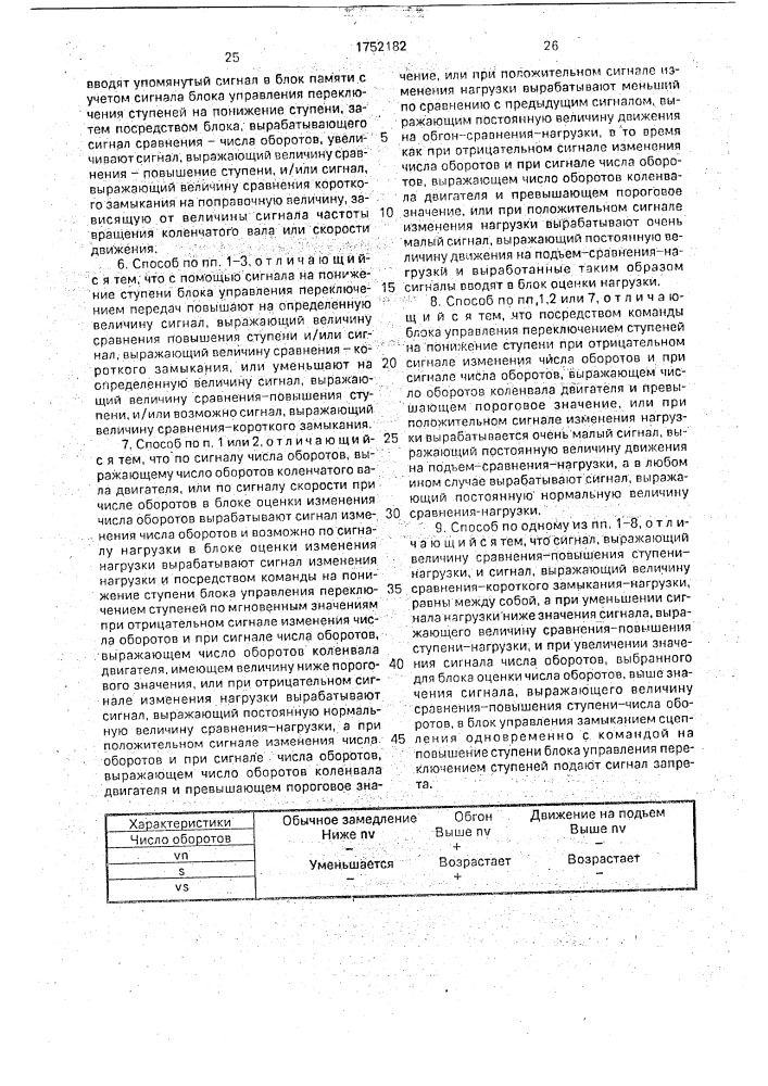Способ переключения ступеней автоматической или автоматизированной механической синхронизированной коробки передач автомобиля (патент 1752182)