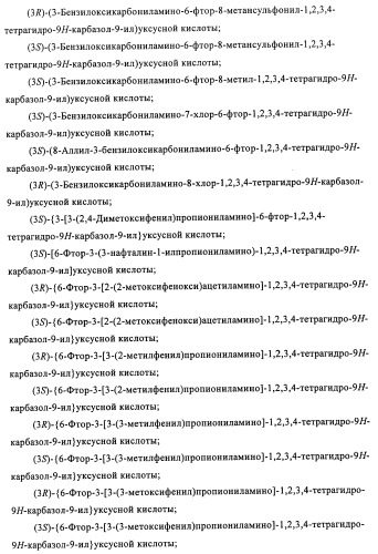 Производные (3-амино-1,2,3,4-тетрагидро-9н-карбазол-9-ил)уксусной кислоты (патент 2448092)