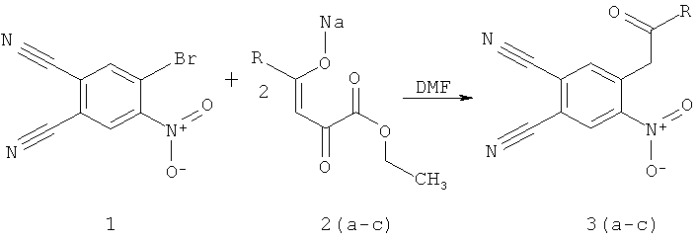 Способ получения замещенных 4-нитро-5-(2-оксоэтил)фталонитрилов (патент 2443681)