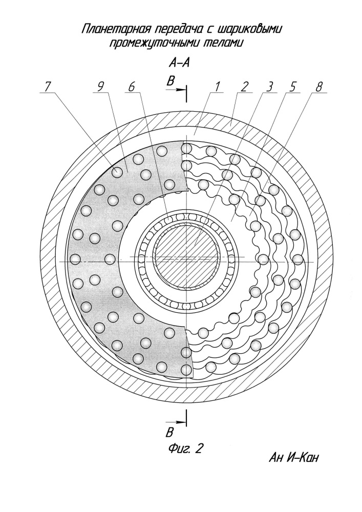 Планетарная передача с шариковыми промежуточными телами (патент 2618855)