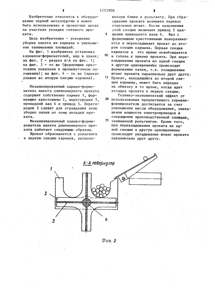 Карман-формователь пакета длинномерного проката (патент 1253908)