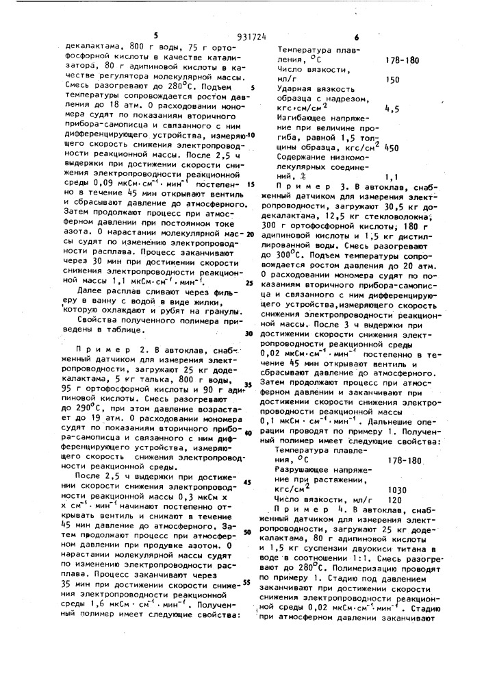 Способ получения полиамидов (патент 931724)