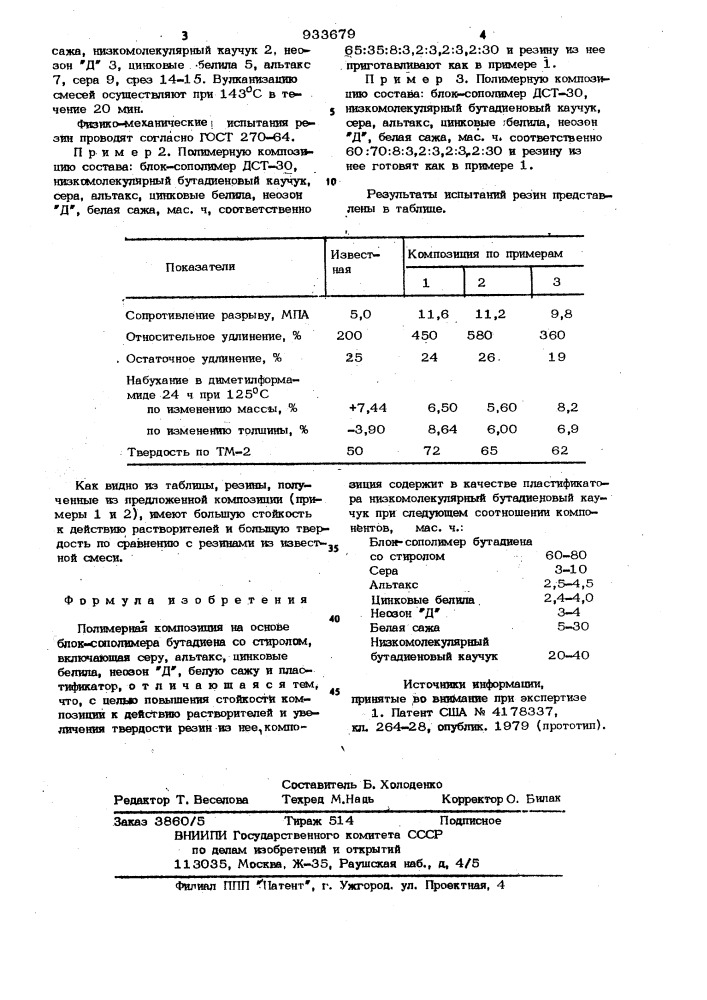 Полимерная композиция (патент 933679)