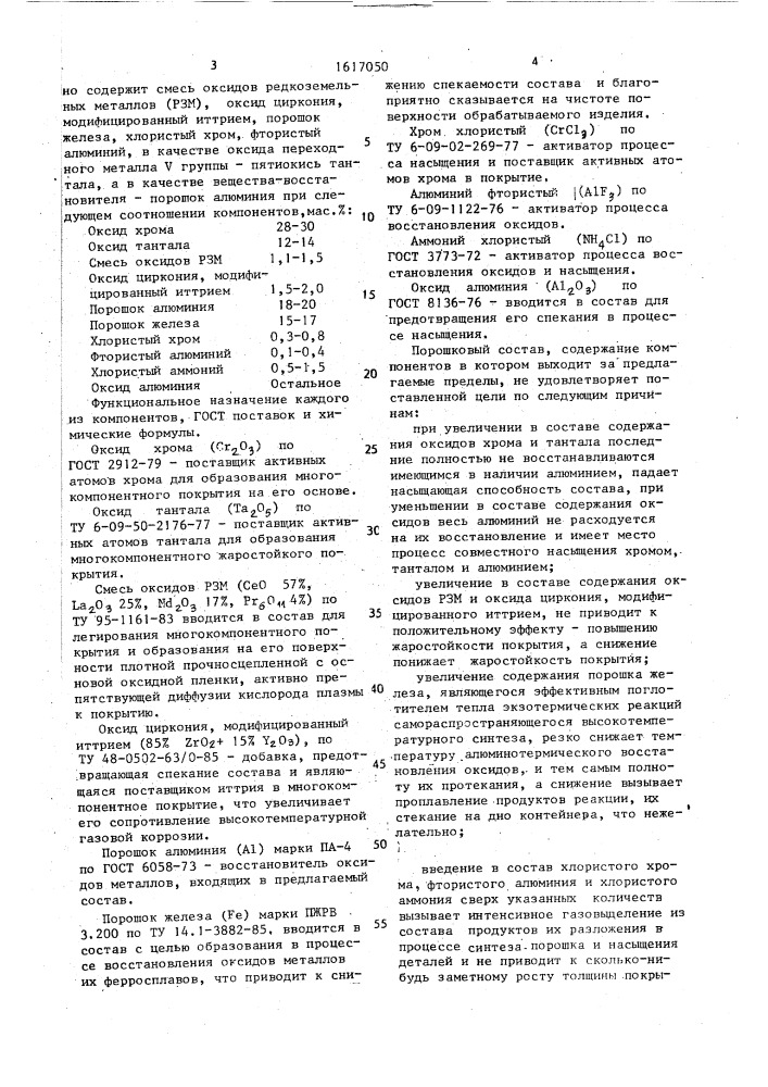 Состав для комплексного диффузионного насыщения стальных изделий (патент 1617050)