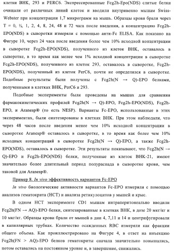 Fc-эритропоэтин слитый белок с улучшенной фармакокинетикой (патент 2370276)