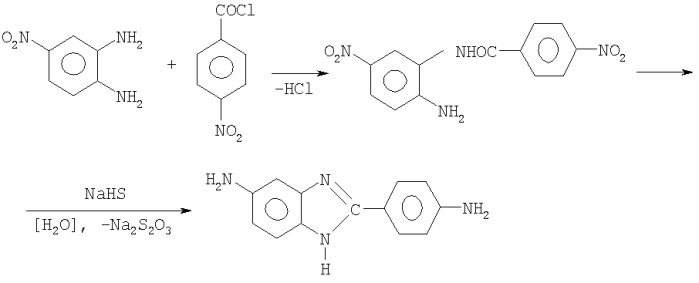 Способ получения 5(6)-амино-2-(4-аминофенил)бензимидазола (патент 2345988)