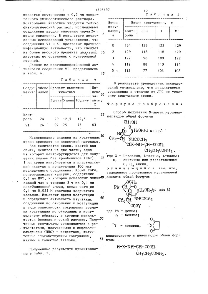 Способ получения n-ацетилмурамилпептидов (патент 1326197)