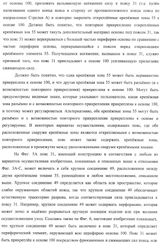 Одноразовый натягиваемый предмет одежды, имеющий хрупкий пояс (патент 2409338)