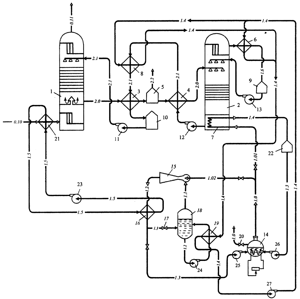 Способ осушки углеводородного газа диэтиленгликолем (патент 2634782)