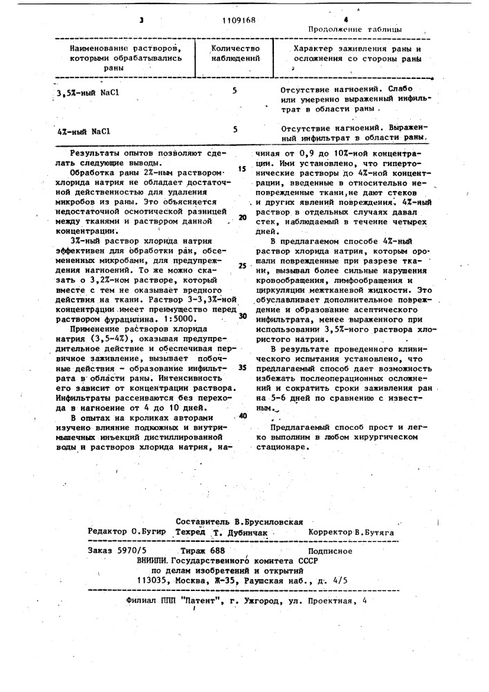 Способ обработки операционной раны (патент 1109168)
