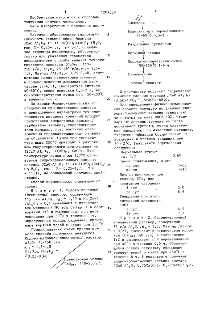 Способ получения вяжущего (патент 1209638)