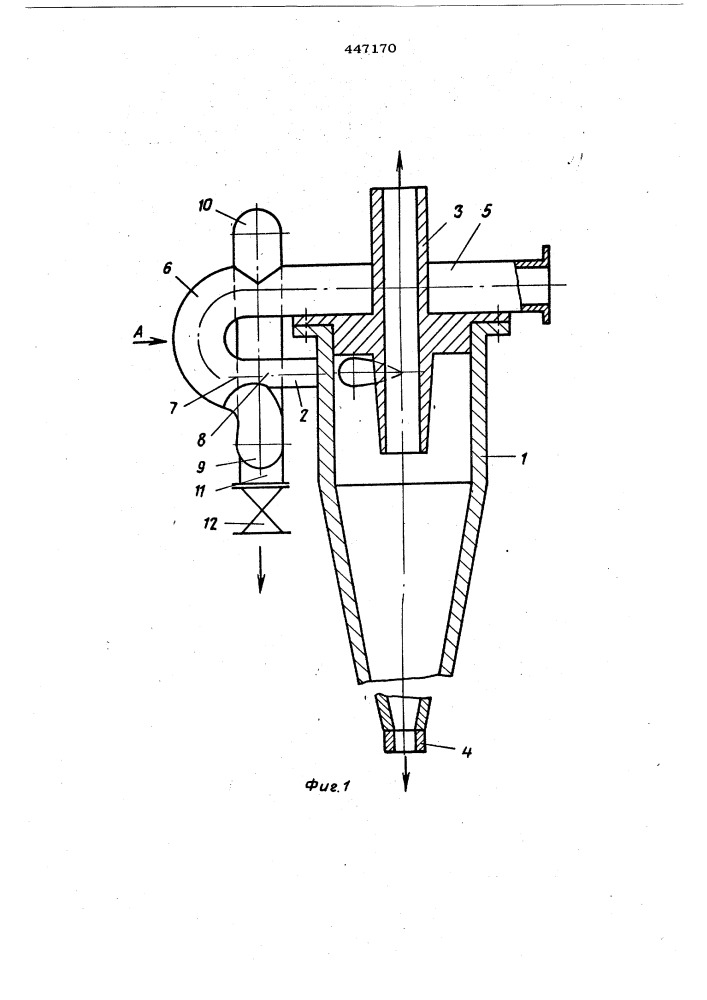 Гидроциклон (патент 447170)